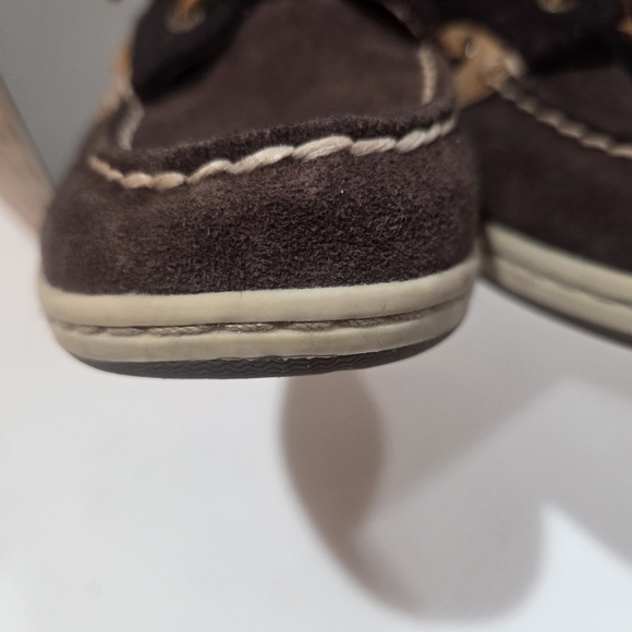 Sperry Brown Suede & Tan Leather Boat Shoes - Picture 10 of 12